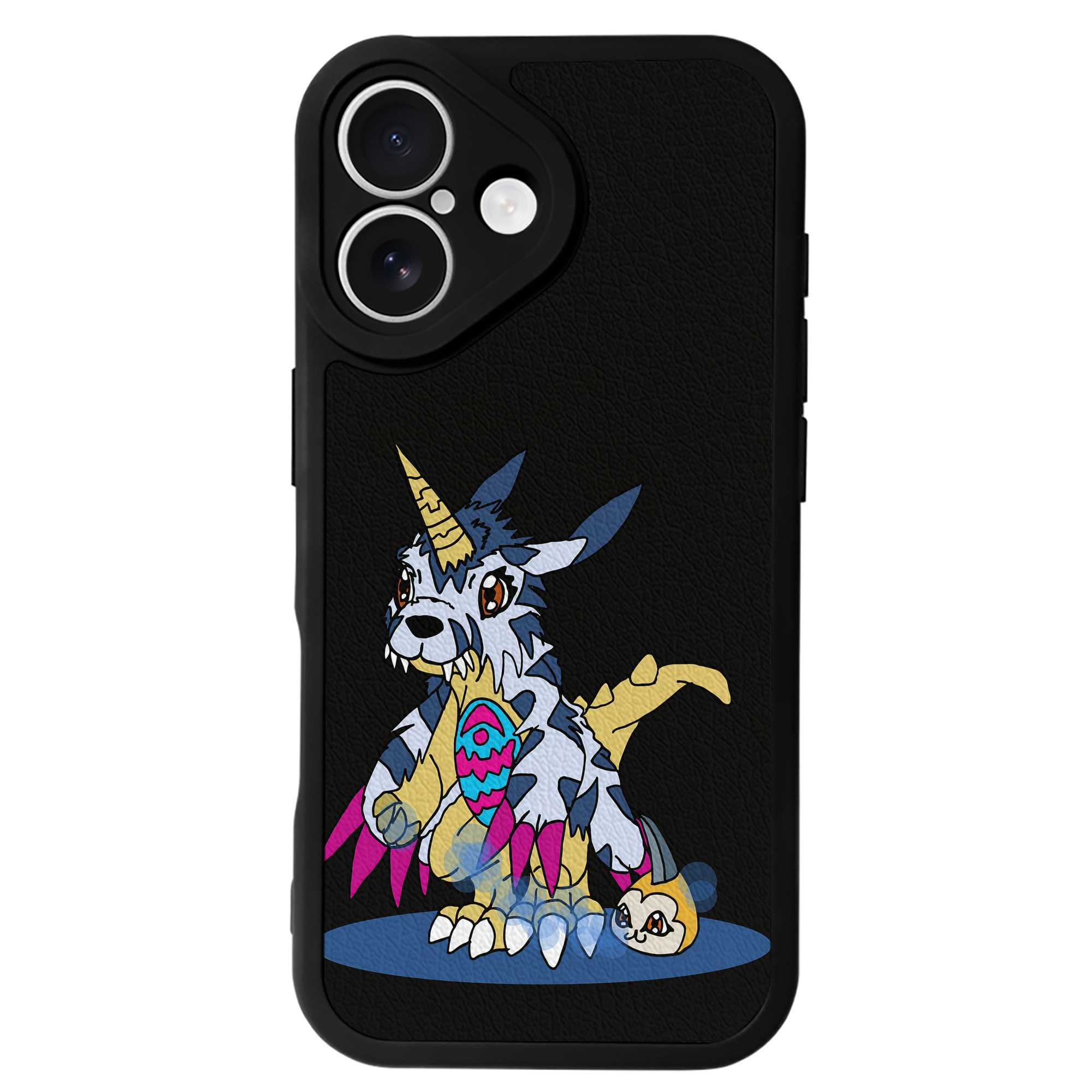 （画像用） Digimon デジタルモンスター/デジモン 【iPhone 16シリーズ対応】シリコンスマホケース（レザー調） 材質：シリコン